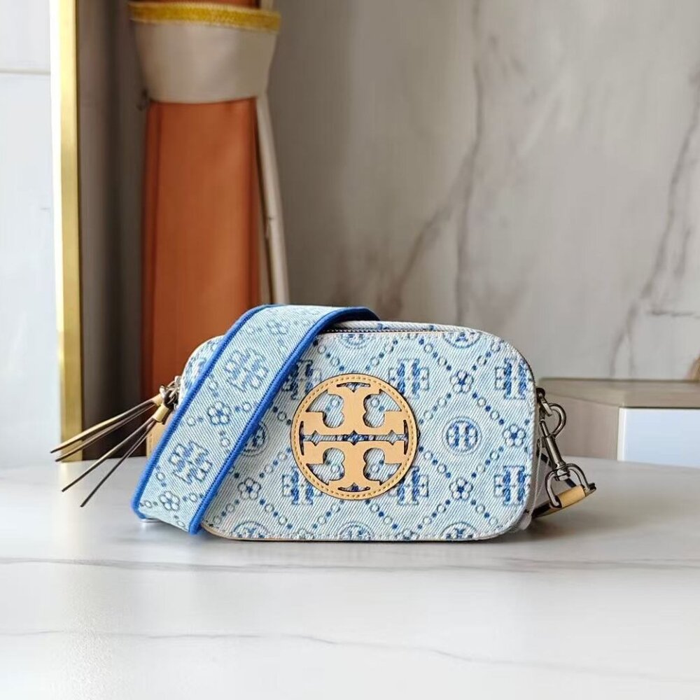 Tory burch MINI MILLER CROSSBODY BAG blue